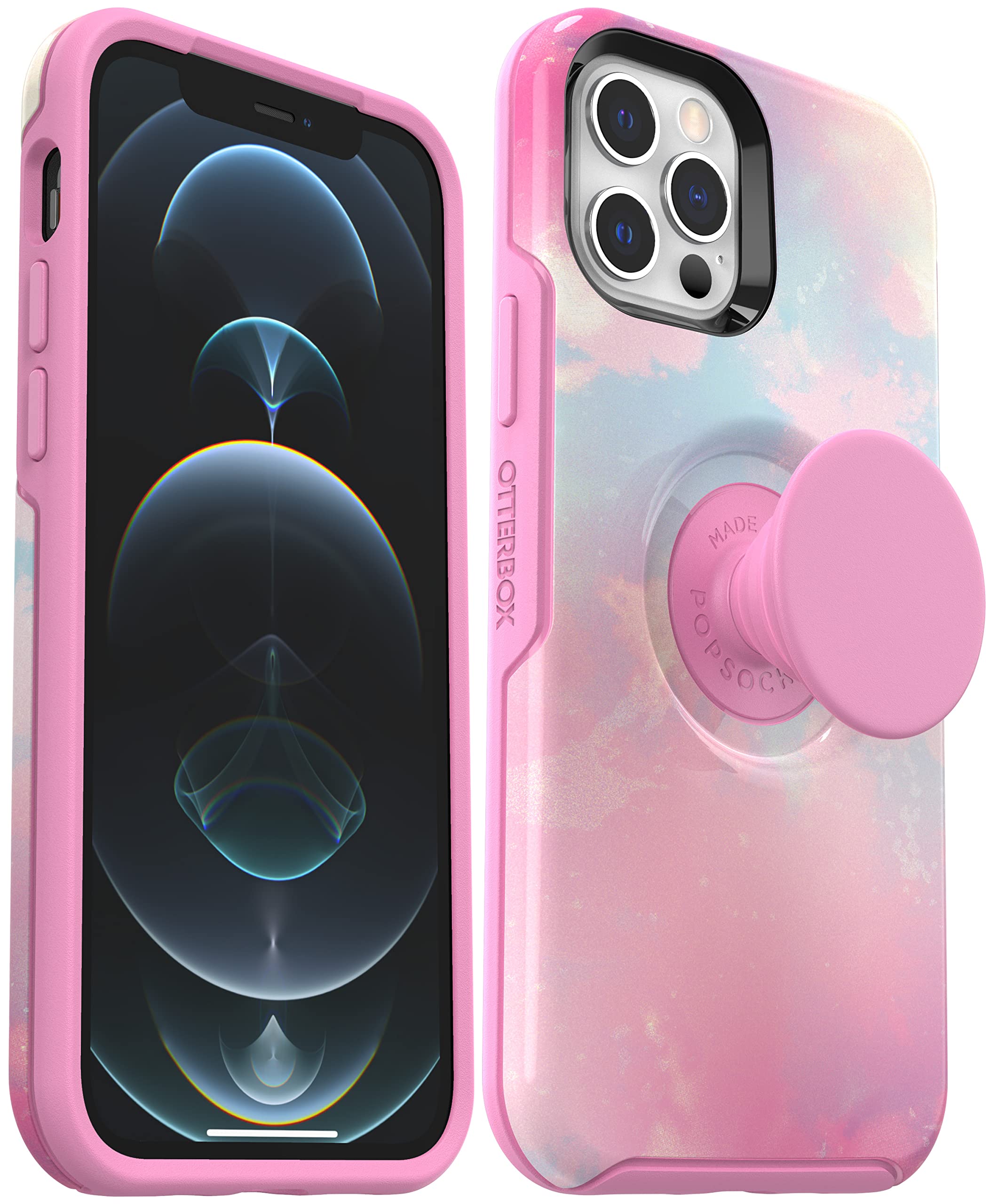 OtterBox Pop Symmetry Series Protective Case for iPhone 12 & iPhone 12 Pro - Slim Shockproof Cover with Grip (Not for 12 Mini/12 Pro Max) | Daydreamer Design | Perfect for Everyday Use, Work & Outdoor Activities