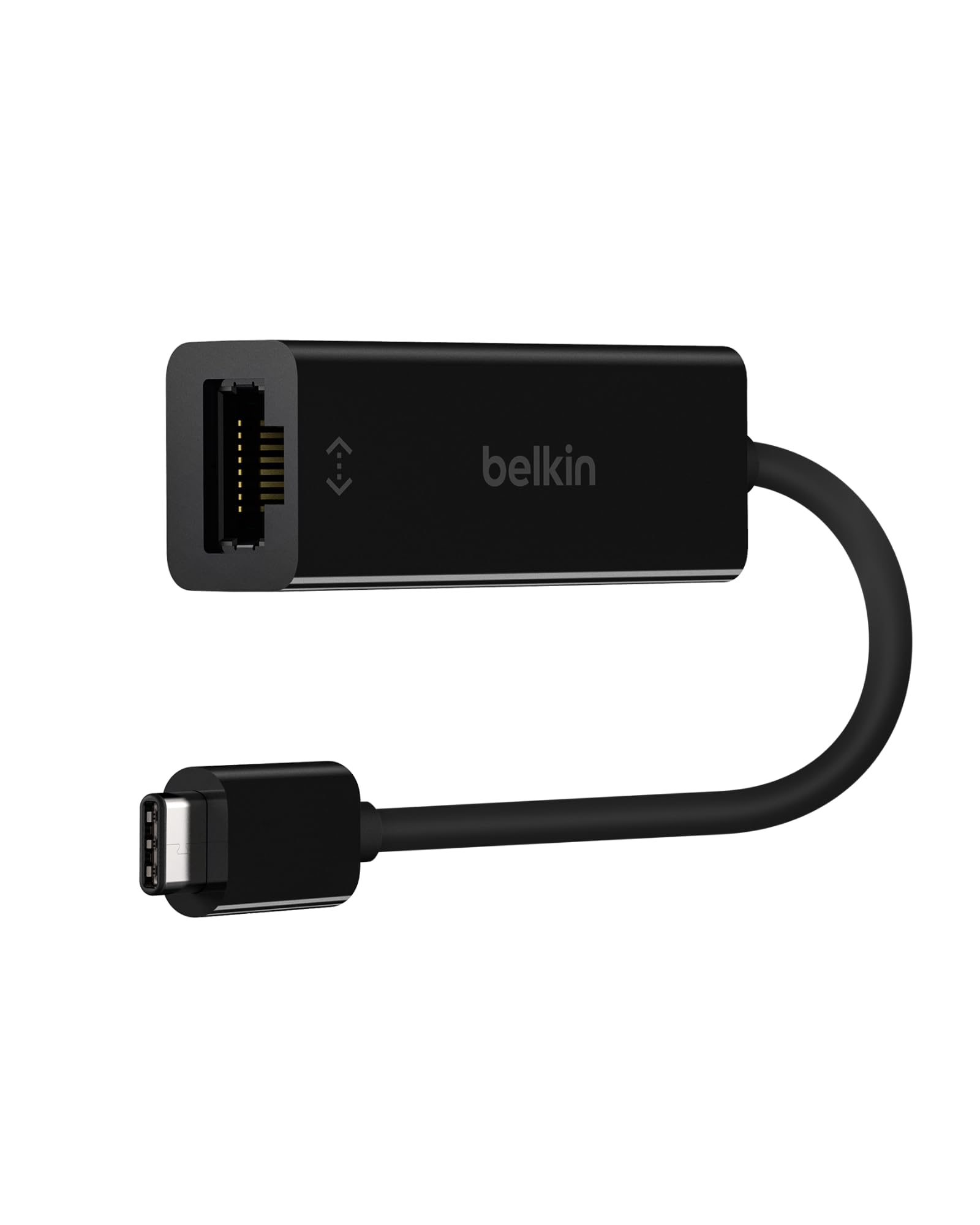 Belkin USB-C to Ethernet Adapter - Gigabit Ethernet Port for MacBook Pro, Dell XPS 13 & USB-C Devices - High-Speed Wired Internet Connection for Home Office, Gaming & Video Conferencing - Black