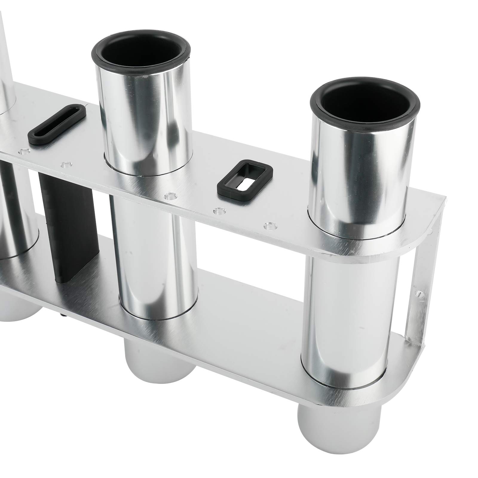 **Amarine Made 6-Tube Tackle Rack Fishing Rod Holder – Durable Aluminum Wall or Side Mount Pole Rack for Boats, Yachts & RVs – Perfect for Organizing Fishing Gear Onboard or at Home**