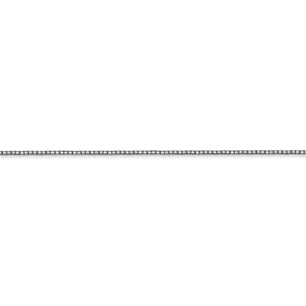 10K Solid White Gold 0.8mm Box Chain Necklace with Lobster Clasp - Elegant Jewelry for Women, Perfect for Everyday Wear, Gifts & Special Occasions