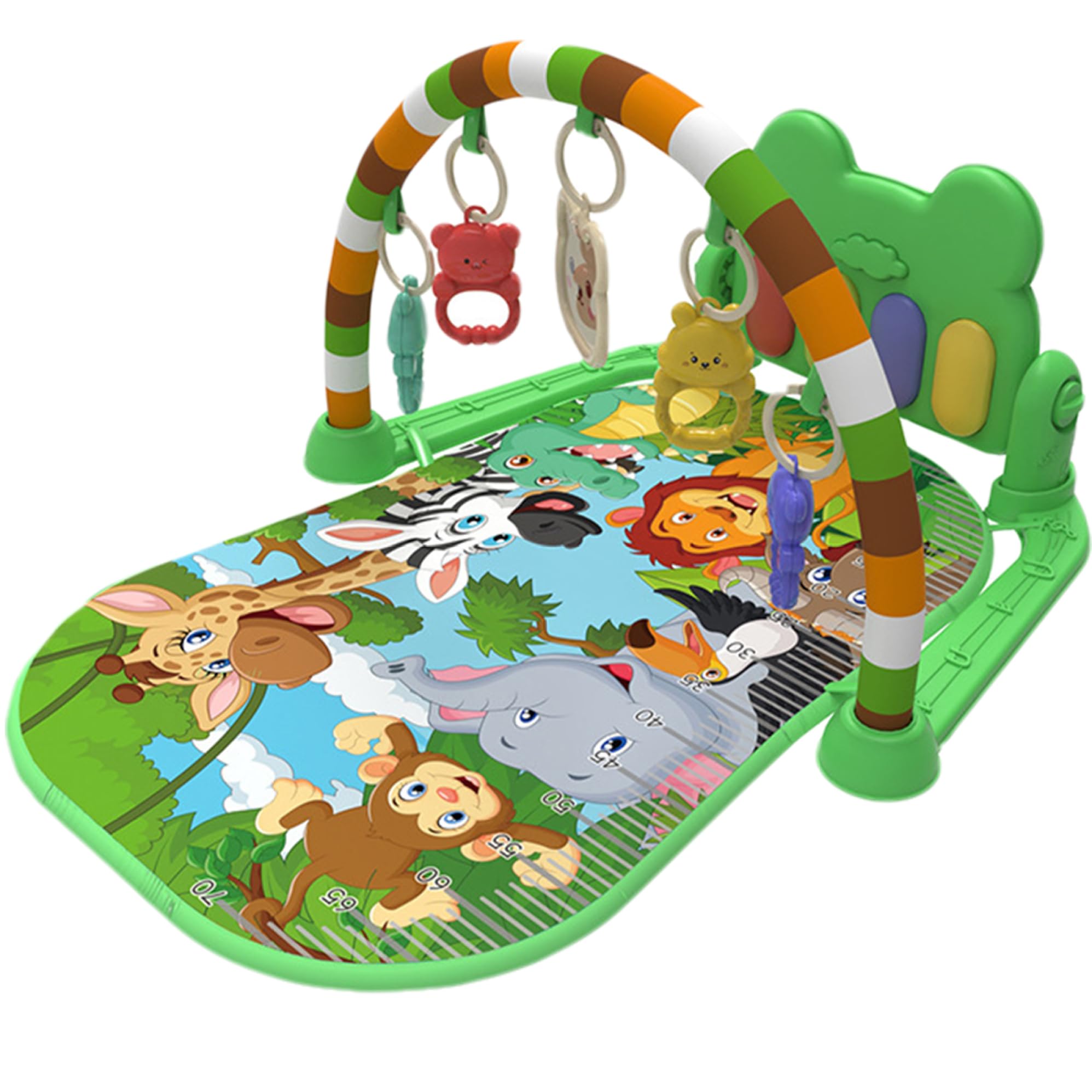 **Baby Play Mat with Music & Lights - Sensory Crawling Activity Gym for Infants 0-36 Months | Detachable Piano Kick Pad, Educational Playmat for Tummy Time & Early Development | Perfect for Nursery, Daycare & Playroom**