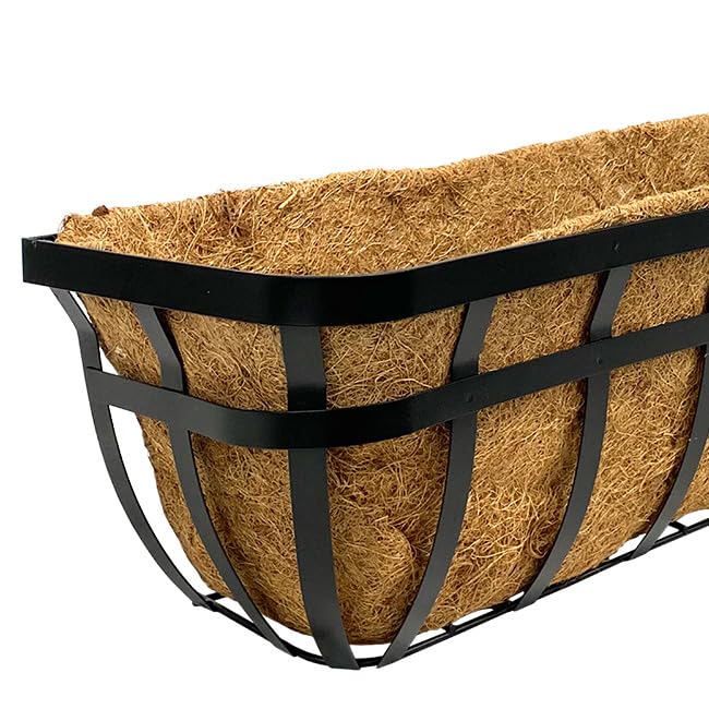 Panacea 88559 Black Steel Planter Boxes - 48