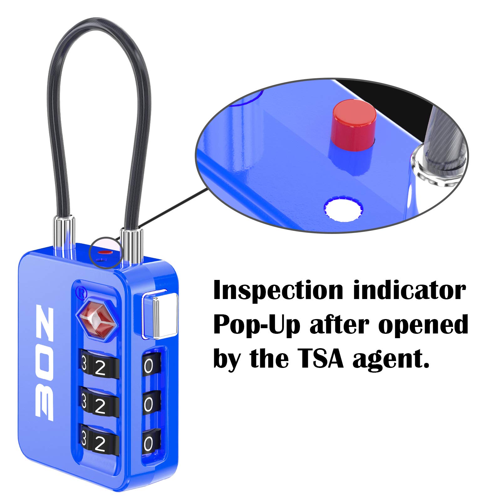TSA Approved 3-Digit Combination Luggage Locks - Secure Travel Padlocks for Suitcases, Backpacks & Gym Bags (4-Pack, 4 Colors) - Perfect for Airports, Hotels & School Lockers