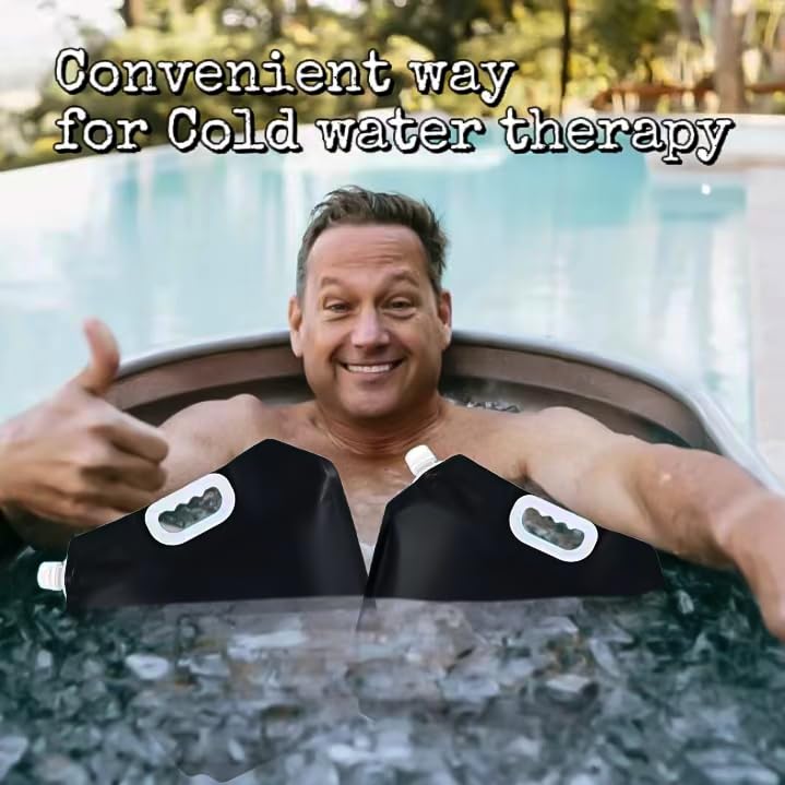 5L Black Reusable Ice Bath Bags - Portable Cold Plunge Tub Accessories for Home Therapy, Sports Recovery & Muscle Relaxation (3-Pack) - Perfect for Athletes, Gym Enthusiasts & Post-Workout Recovery