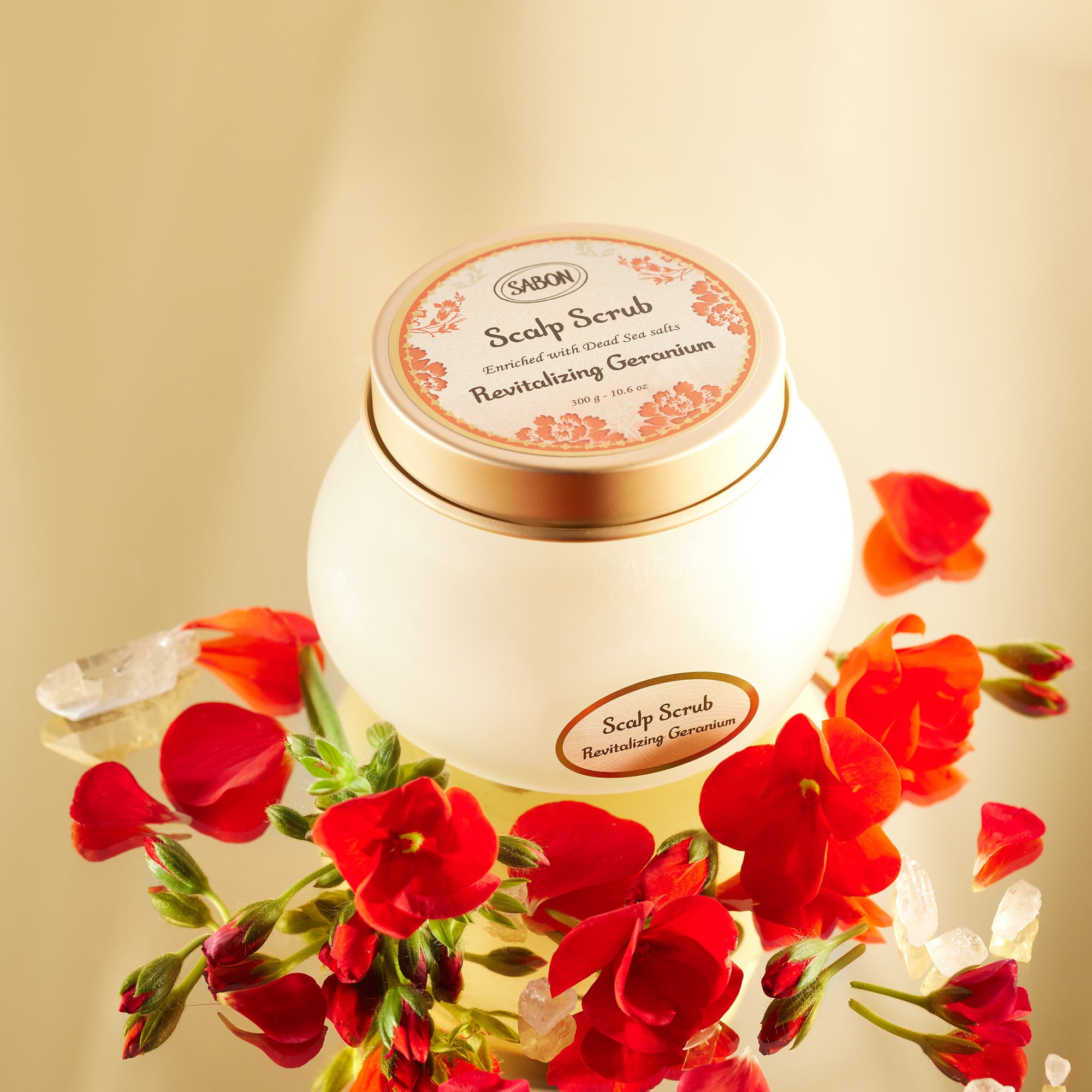 Energizing Geranium Scalp Scrub - 300g Exfoliating Treatment for Healthy Hair & Scalp - Perfect for Dandruff Relief & Hair Growth at Home Spa