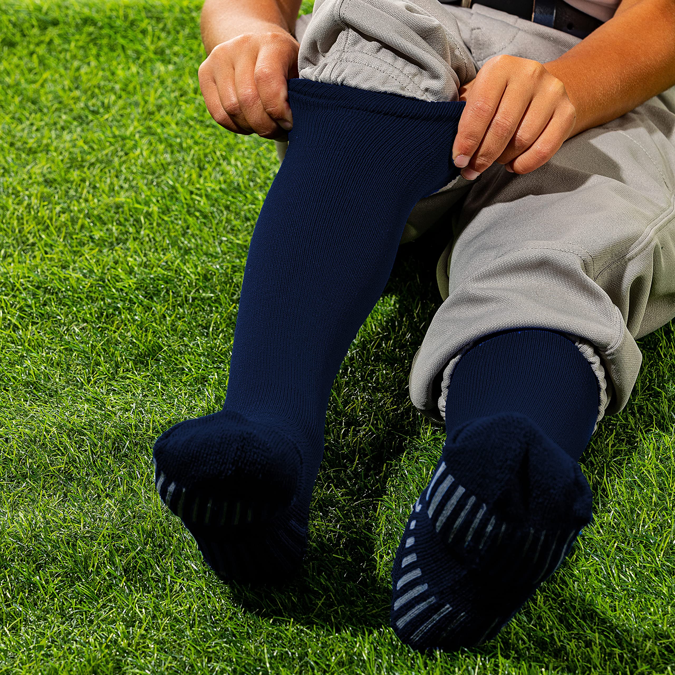 Franklin Sports Youth Baseball & Softball Knee Socks for Kids - Moisture Wicking Athletic Socks for Boys & Girls - Perfect for Baseball, Softball, Soccer & Sports Training