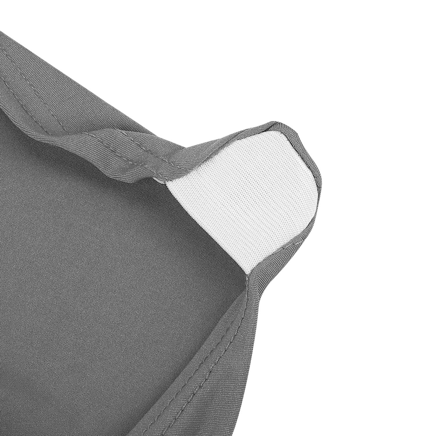 12-Pack Stretch Spandex Chair Slipcovers - Gray Folding Chair Covers for Dining Room, Wedding, Banquet & Party - Washable Fabric Protectors for Home, Office and Event Decor