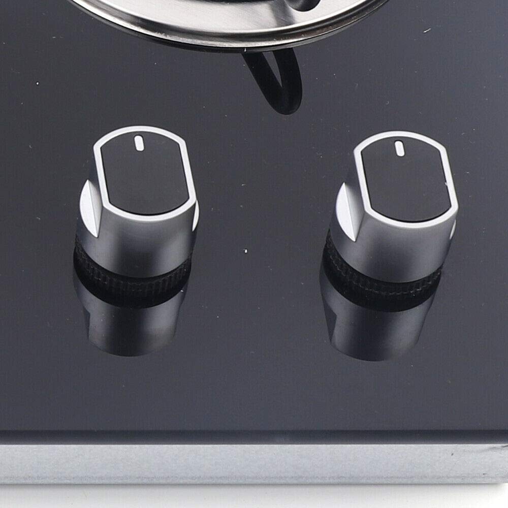 Portable 2-Burner RV Gas Stove with Tempered Glass Cooktop - LPG Camping Stove for RV, Boat & Caravan - 3D Air Intake System (Black) - Perfect for Outdoor Cooking, Road Trips & Camping Adventures