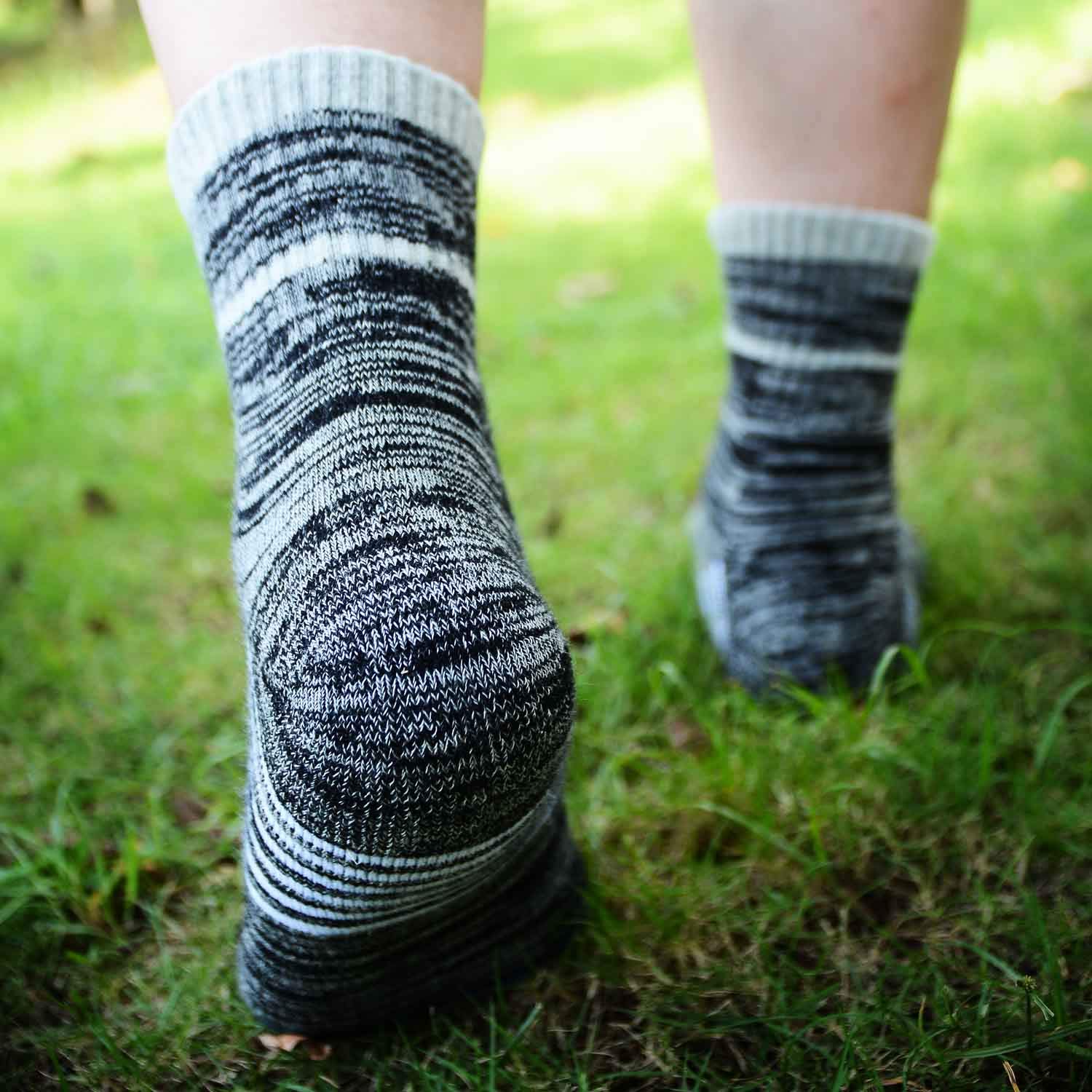 FEIDEER Men's Hiking Socks - Moisture Wicking & Breathable Outdoor Socks for Hiking, Camping & Trail Running - Comfortable Cushioned Performance Socks for Active Men