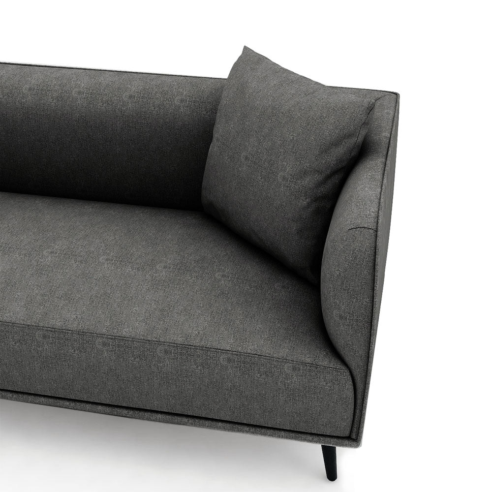 Heather 2.5 Seater Sofa - Modern Fabric Couch for Living Room, Small Space Apartment Furniture, Comfortable Loveseat for Lounge, Office & Guest Room (Beige/Gray)