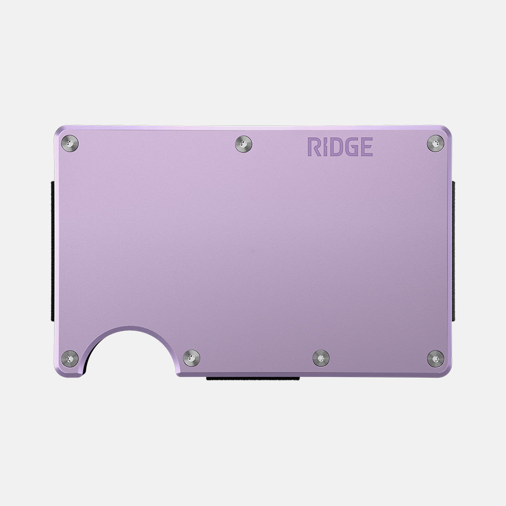 Ridge Wallet - Slim Minimalist RFID Blocking Front Pocket Wallet for Men & Women - Lavender | Perfect for Everyday Carry, Travel & Gifting