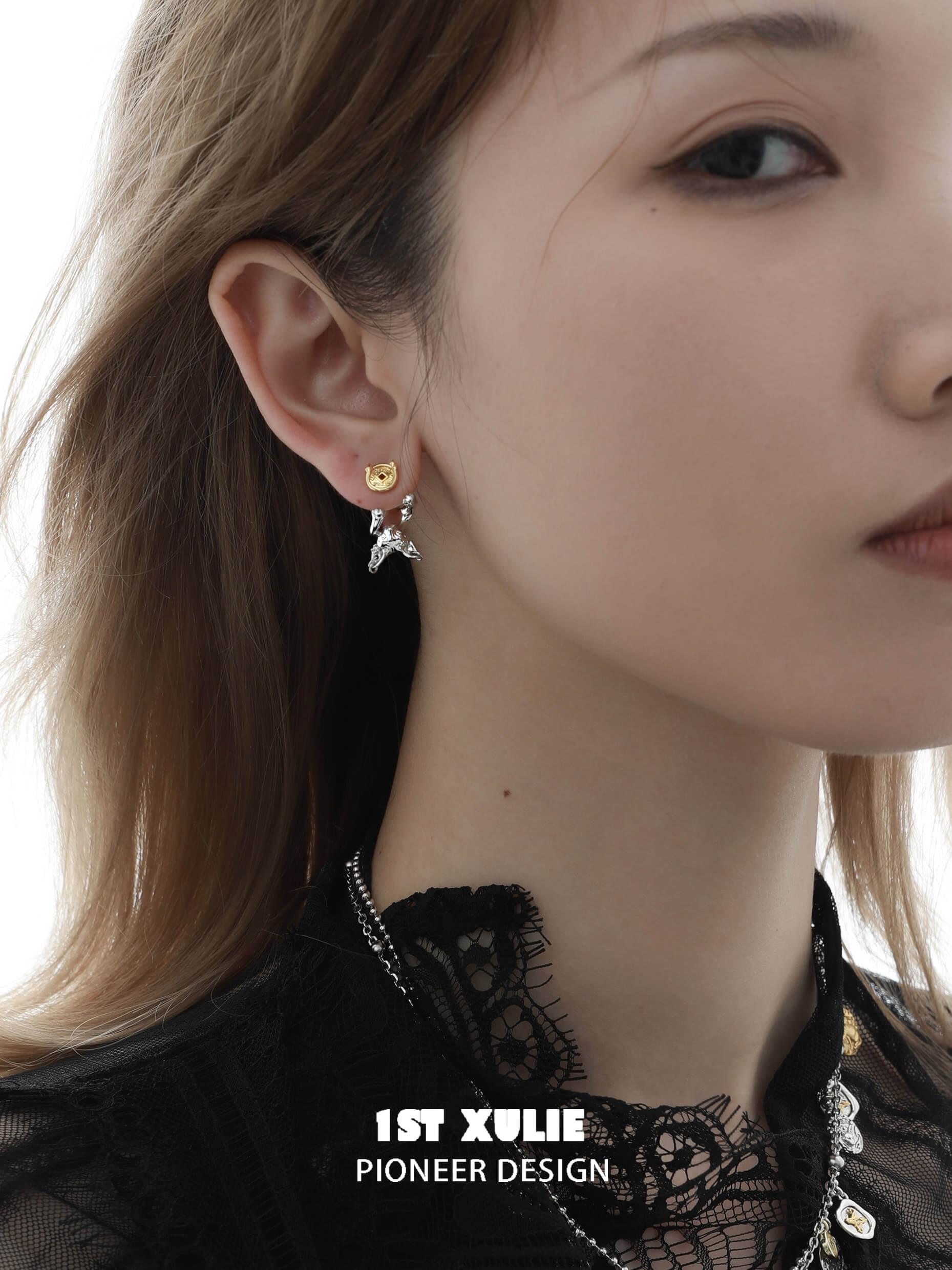 18K Gold Plated Lucky Cat Money Earrings for Women - Fashion Jewelry Gift for Good Luck & Wealth - Perfect for Parties, Dating & Everyday Wear