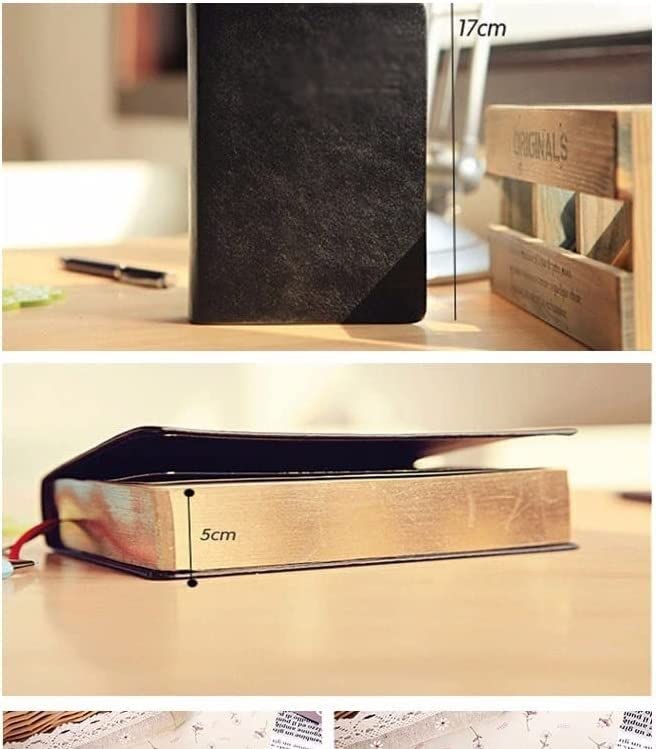 Vintage Thick Leather Notebook - Blank Diary Journal, Retro Paper Notepad, Agenda Planner, Stationery Gift for Men & Women (Brown) - Perfect for Writing, Sketching & Office Use