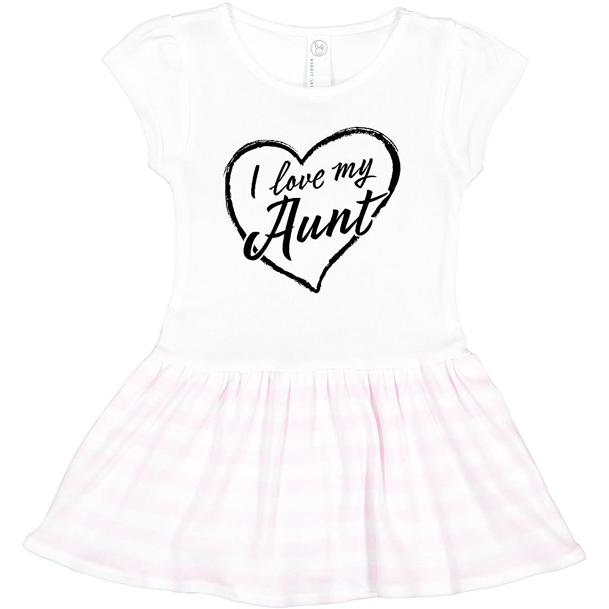 Inktastic I Love My Aunt Black Chalk Heart Toddler Dress - Cute Outfit for Niece & Aunt Matching, Birthday Gifts, Family Reunions