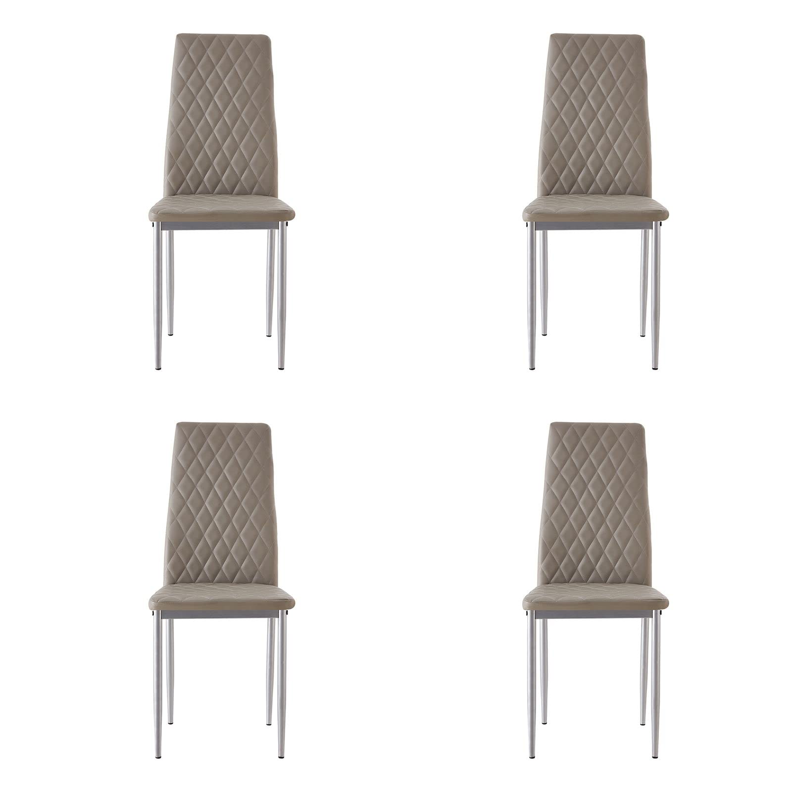 Modern Dining Chairs Set of 4 - Comfortable Kitchen & Restaurant Chairs for Home, Cafe - Perfect for Family Dinners, Kitchen Islands & Small Bistros