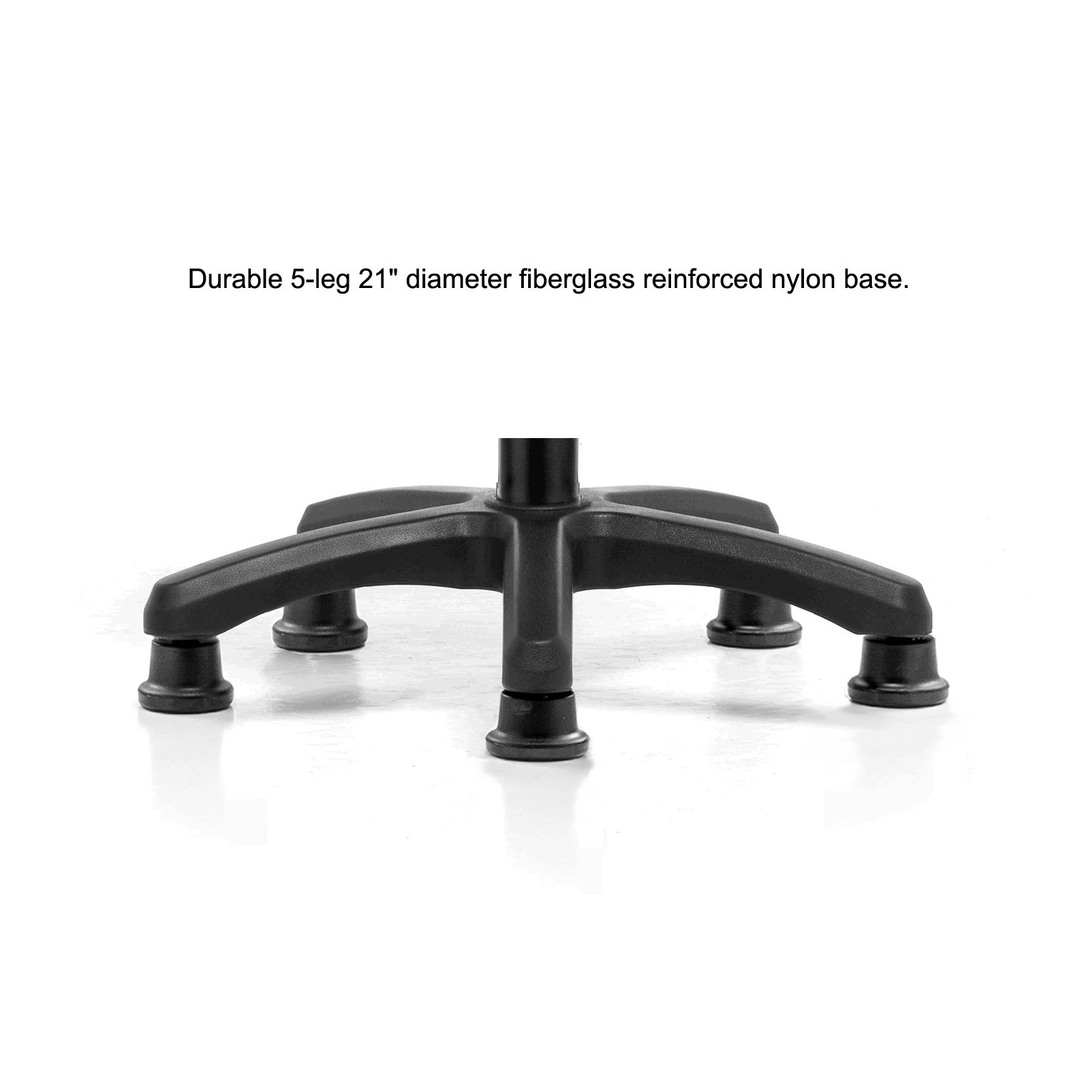Perch Life Adjustable Height Stool with Stationary Caps - 18-23 Inch Desk Stool, 250 lb Capacity (Imperial Blue Vinyl) - Perfect for Home Office, Standing Desks & Kitchen Counter Workstations