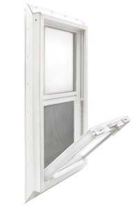 14x27 Insulated Vinyl Thermopane Mobile Home Window with Tilt Sash & Screen - Clear Glass for Energy Efficiency & Easy Cleaning - Perfect for RV, Trailer & Manufactured Homes