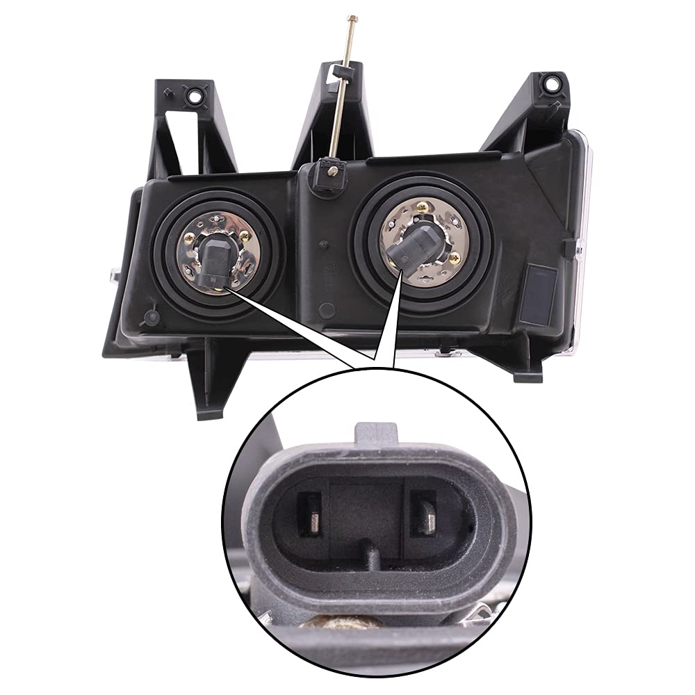 Brock Replacement Headlight Assembly Set - Driver & Passenger Side Compatible with 2004-2012 Chevy Colorado & GMC Canyon Pickup Trucks | Easy Installation, Improved Visibility for Night Driving & Off-Road Adventures