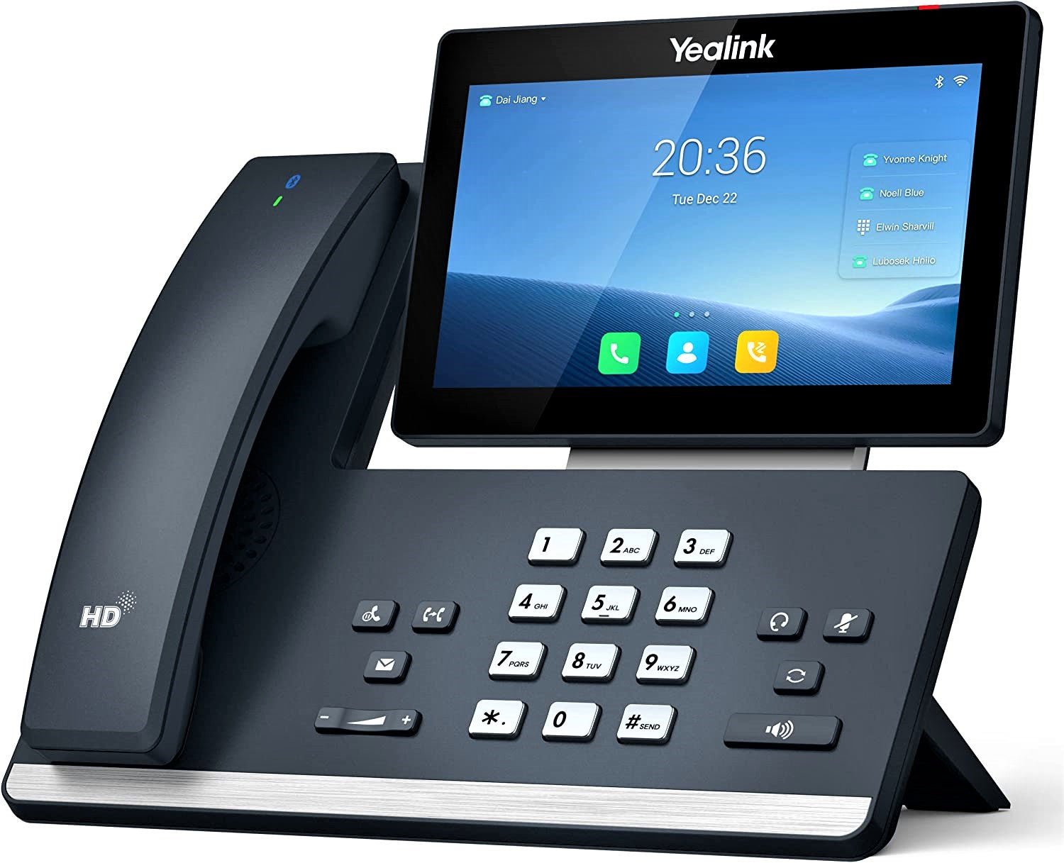 Yealink SIP T58W Pro IP Phone - HD VoIP Business Phone with Touchscreen, Bluetooth, WiFi - Ideal for Office, Call Center & Remote Work