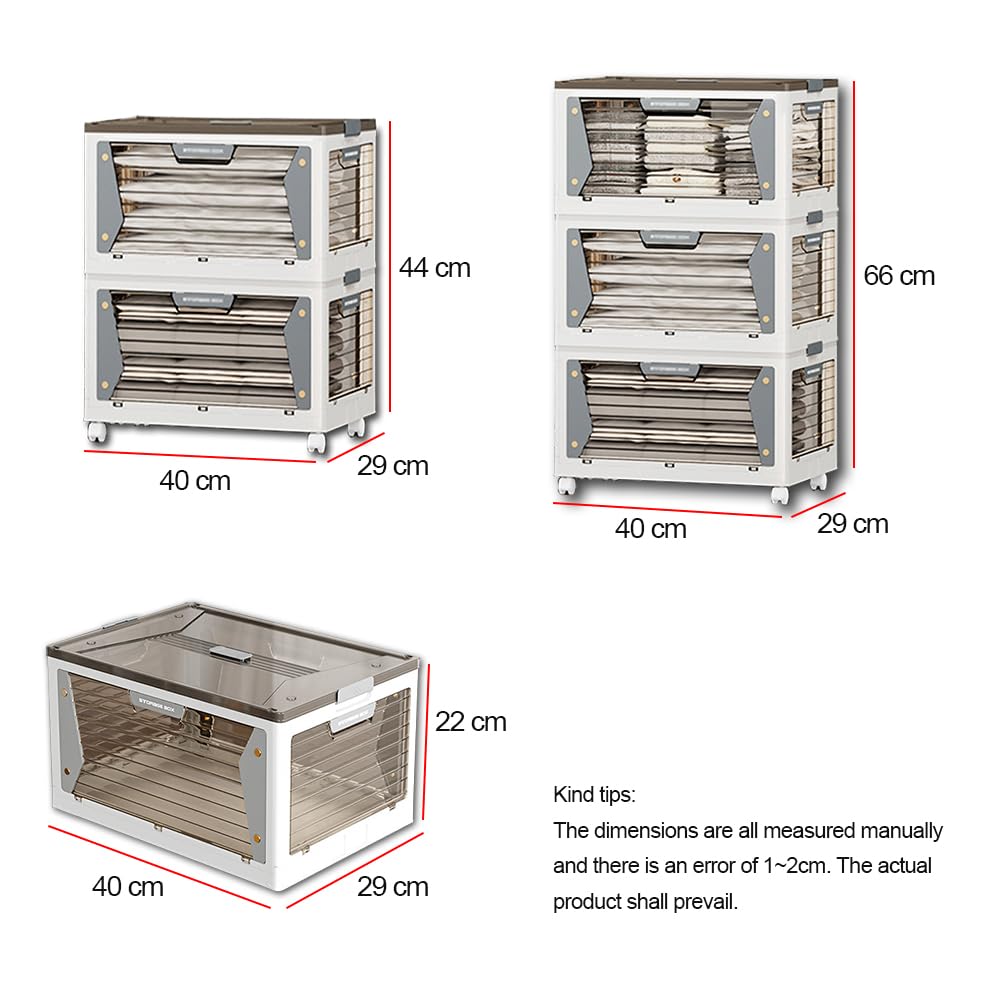 Clear Stackable Plastic Storage Box with Lid - Organizer for Home & Office