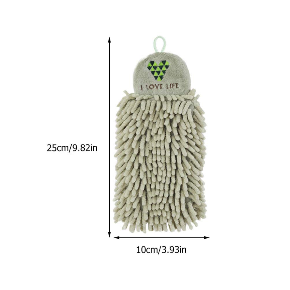 Cabilock Chenille Bathroom Hand Towels - Soft & Absorbent 1-Piece Hanging Towel for Kitchen & Bathroom | Perfect for Hand Drying, Wiping, and Decorative Use