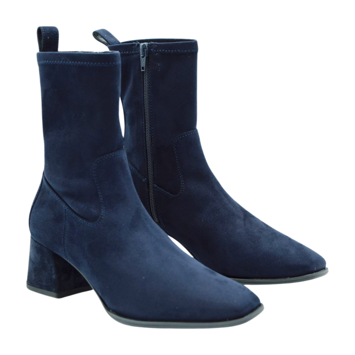 UNISA Women's Navy Suede Ankle Boots - Langley Comfortable Low Heel Chelsea Booties for Fall & Winter | Casual Outfits, Office Wear, Date Night Shoes
