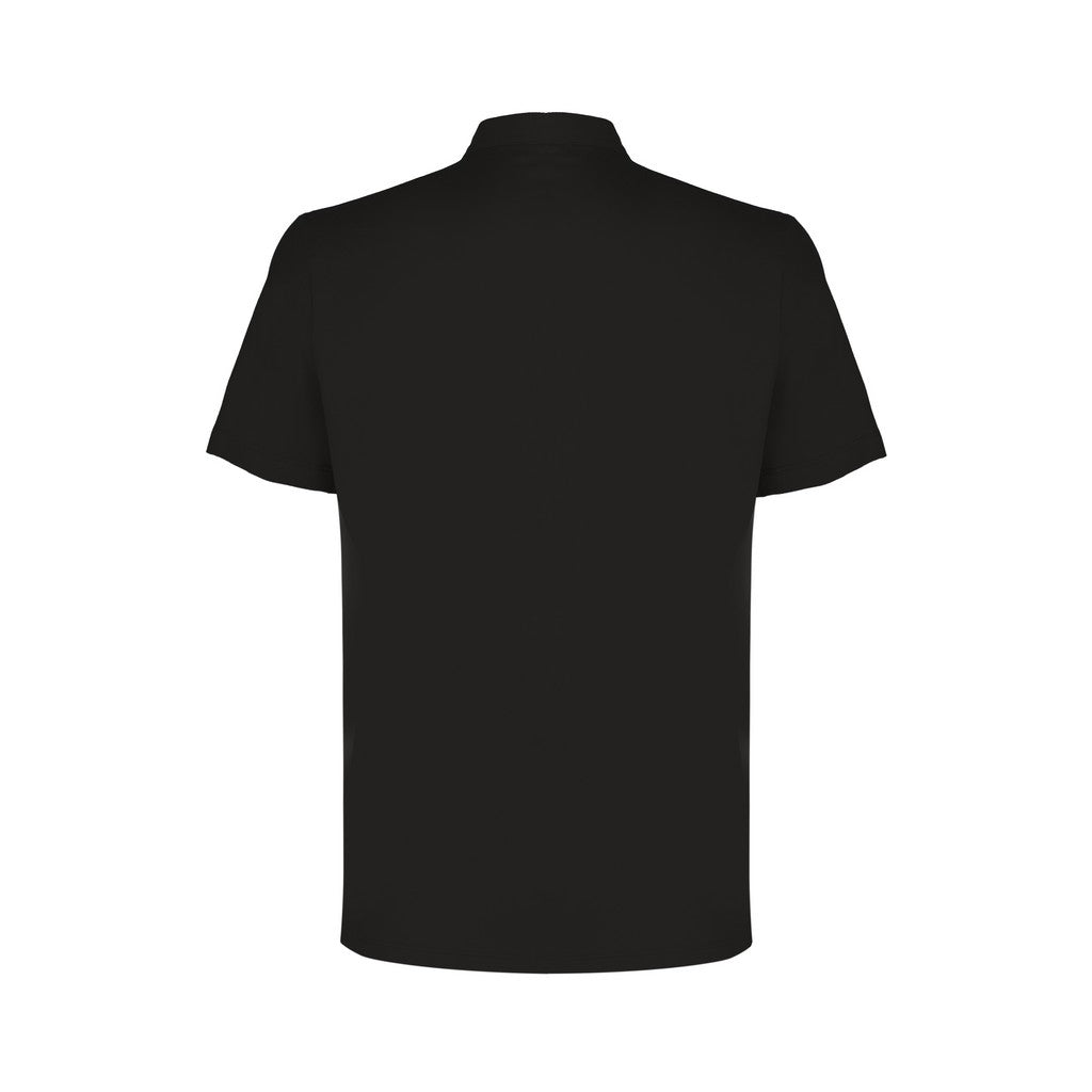 FERRANTE Men's Button Front Short Sleeve Casual Shirt - Black | Lightweight Summer Shirt for Work, Travel & Outdoor Activities