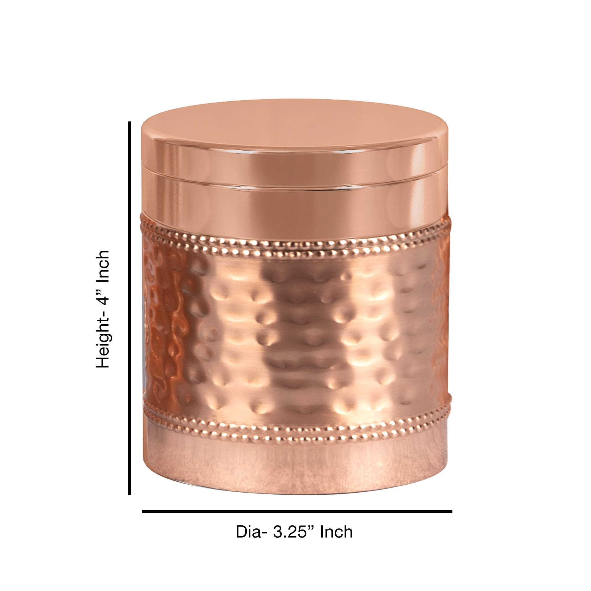 Premium Copper Plated Stainless Steel Q-Tip Holder & Jar - Elegant Bathroom Vanity Organizer for Cotton Swabs, Makeup Tools | Perfect for Bathroom Countertops, Dressers & Spa Decor