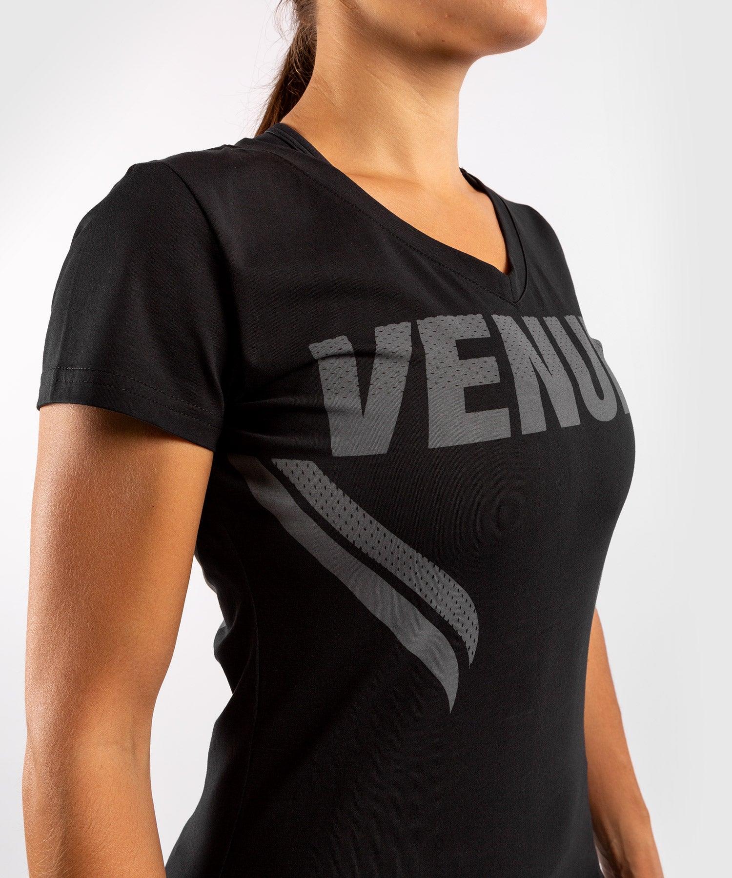 Venum ONE FC Impact T-Shirt for Women - Black/Black | MMA Training & Casual Wear | Comfortable & Stylish Fitness Apparel
