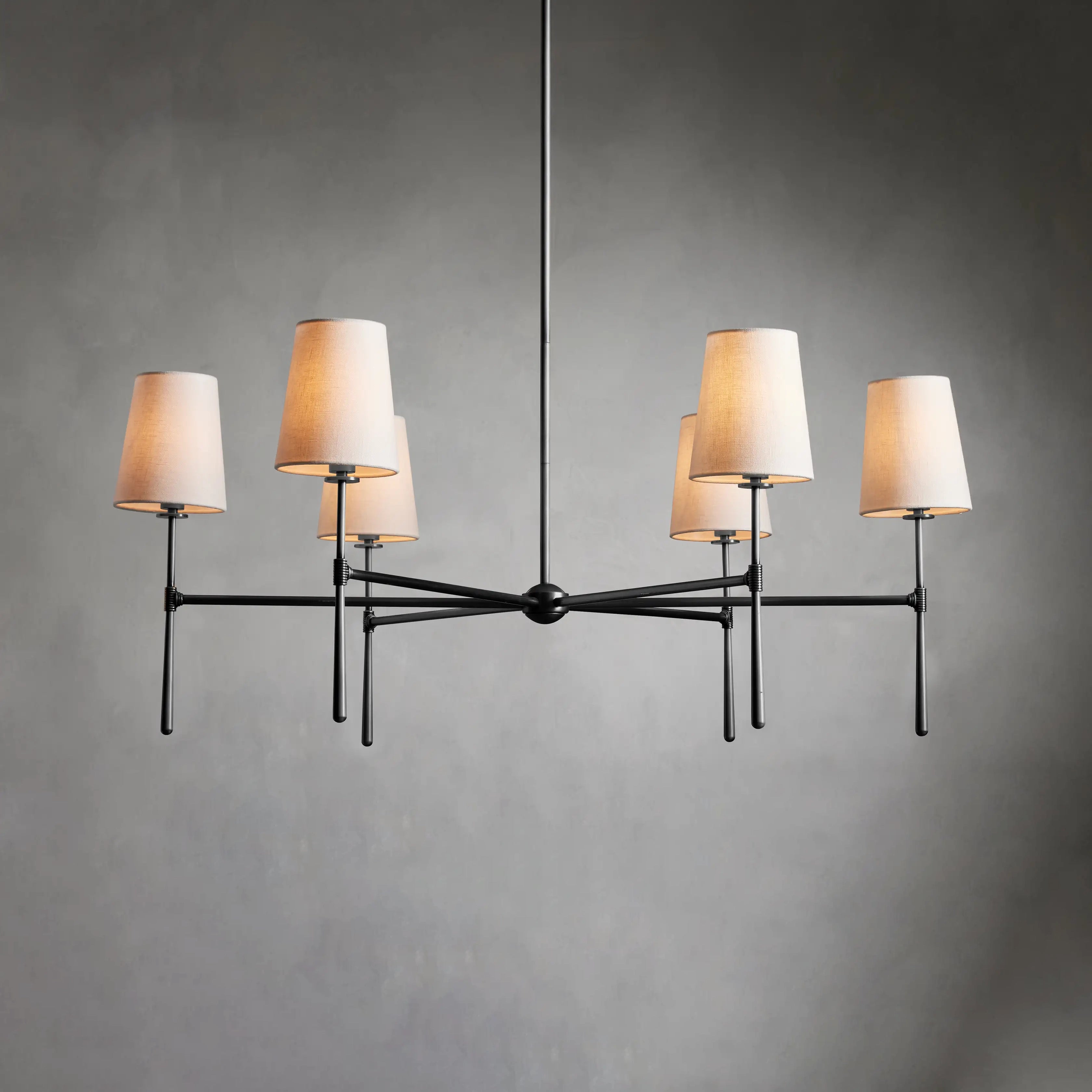 Rhodes Round Chandelier - Modern Crystal Ceiling Light Fixture for Dining Room, Bedroom & Living Room Decor