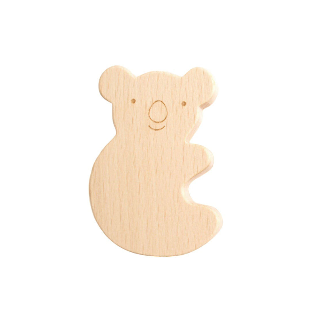 Briki Vroom Vroom Single Wood Wall Hook - Cute Koala Design for Keys, Hats & Coats - Perfect for Nursery, Kids Room & Entryway Organization