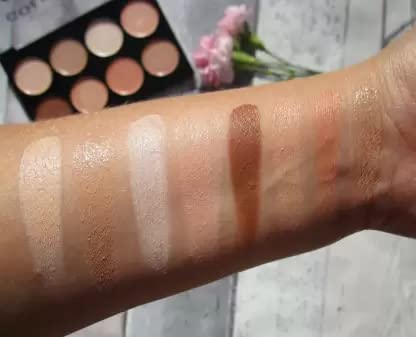 Professional 8-Shade Highlighter & Contour Concealer Palette - Creamy Matte Finish for Face Sculpting & Makeup Blending | Perfect for Daily Makeup, Photoshoots & Special Events