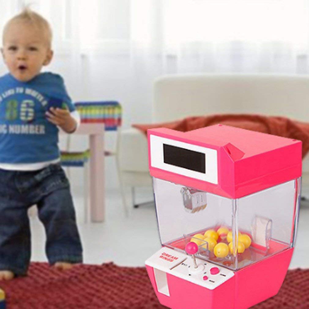 Coin Operated Arcade Claw Machine - Pink Candy Doll Grabber Game for Kids & Children | Fun Prize Crane Toy for Birthday Parties, Arcades & Family Entertainment