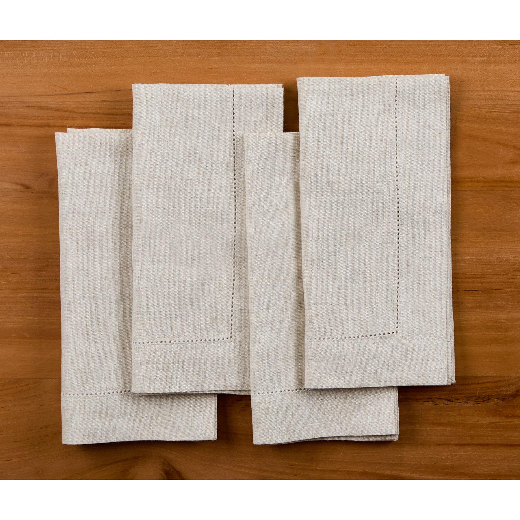 Premium Classic Hemstitch Napkins - 100% Cotton Linen Dinner Napkins for Formal Dining, Weddings & Special Occasions