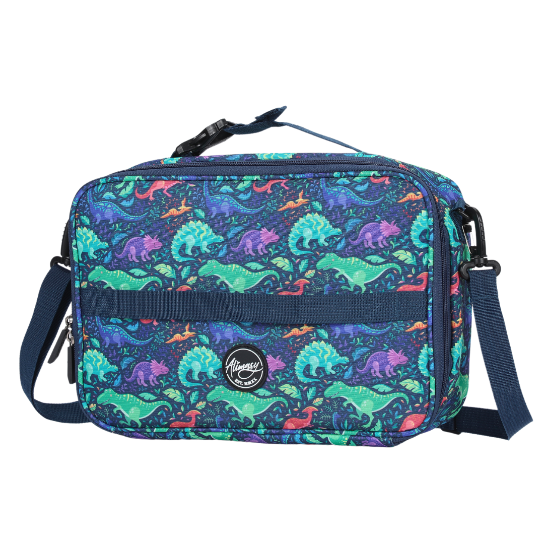 Large Insulated Lunch Bag for Kids - Dinosaur Themed Thermal Tote for School, Work & Picnics - BPA-Free Leakproof Food Container with Adjustable Shoulder Strap