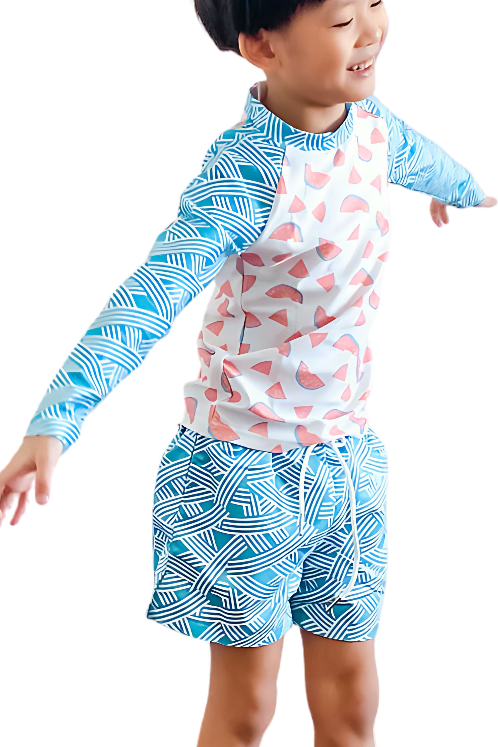 Southport Boys' Quick-Dry Swim Trunks - Seafoam Green | UPF 50+ Sun Protection | Comfortable Beach & Pool Swimwear for Kids | Perfect for Swimming, Surfing, and Summer Vacations