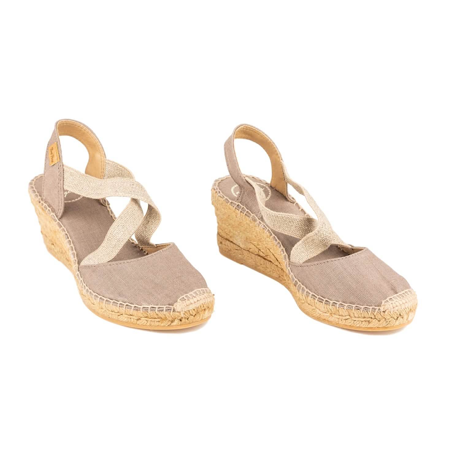 Women's Basic Linen Wedge Espadrille Shoes - Saba L | Comfortable Summer Casual Sandals for Beach, Vacation & Everyday Wear