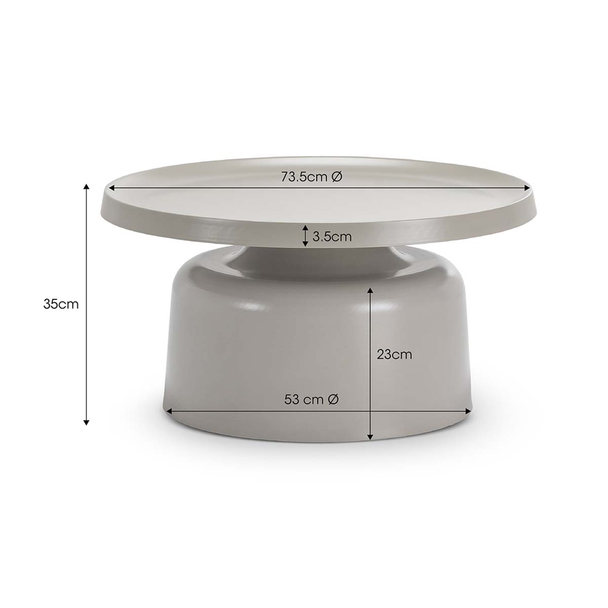 Modern Javi Pedestal Tray Coffee Table - Stylish Living Room Centerpiece for Home Decor, Perfect for Holding Books, Plants & Drinks