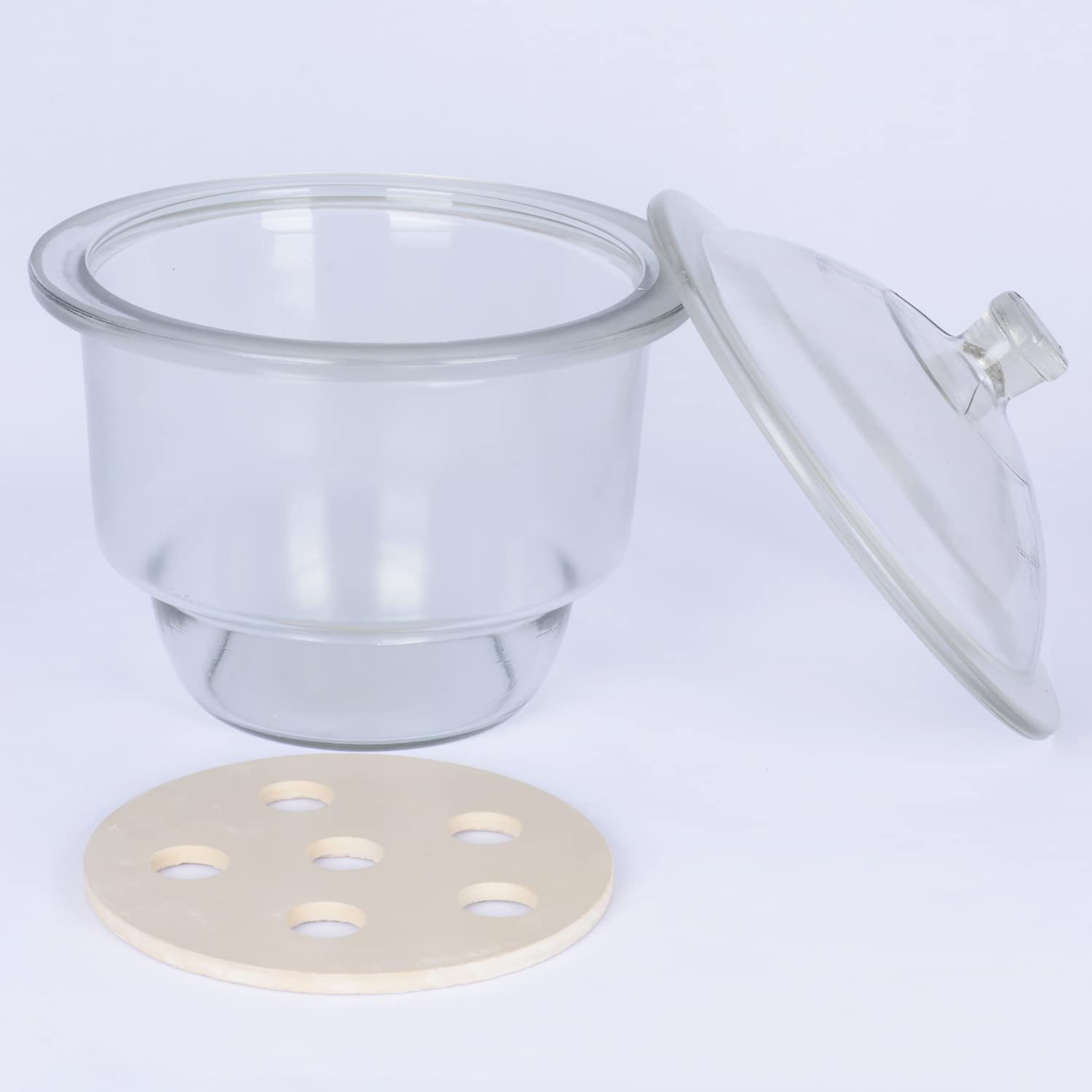 Stonylab Borosilicate Glass Desiccator with Knob Cover & 9.4