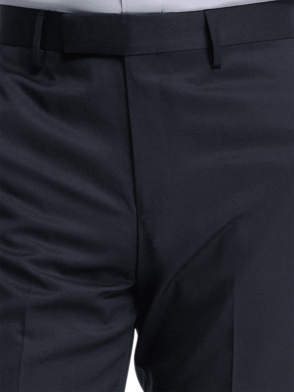 Premium Wool Gabardine Dress Pants for Men - Classic Dark Navy Color - Perfect for Business, Office & Formal Occasions