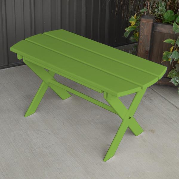 A & L Furniture Yellow Pine Folding Coffee Table - Rustic Wooden Side Table for Living Room, Patio, or Small Spaces - Perfect for Coffee, Books, and Decor