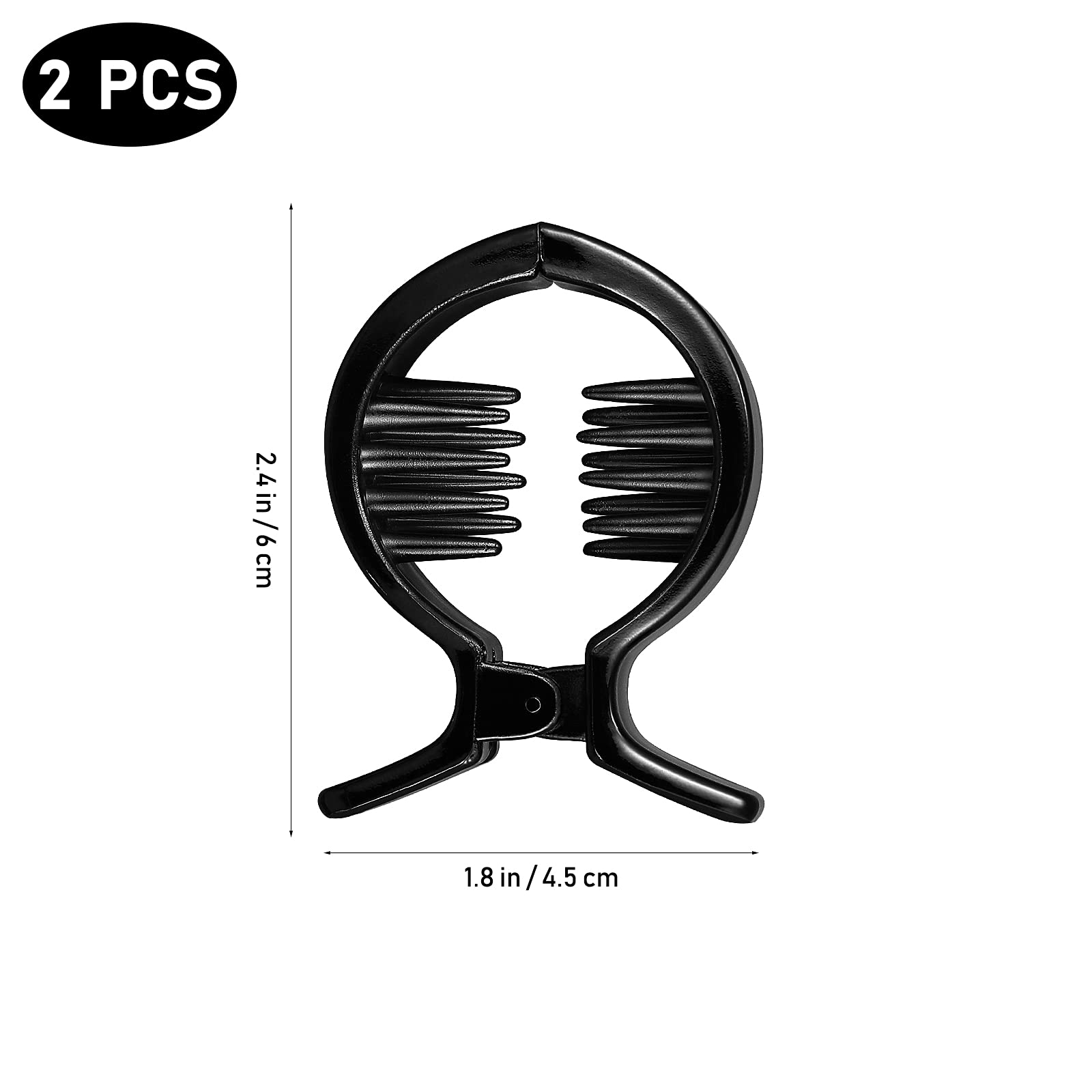 Beaupretty Large Hair Jaw Clips for Women - 2PCS Fish Hair Claw Clips, Ponytail Holder for Thick Hair - Perfect for Workouts, Office, and Everyday Styling
