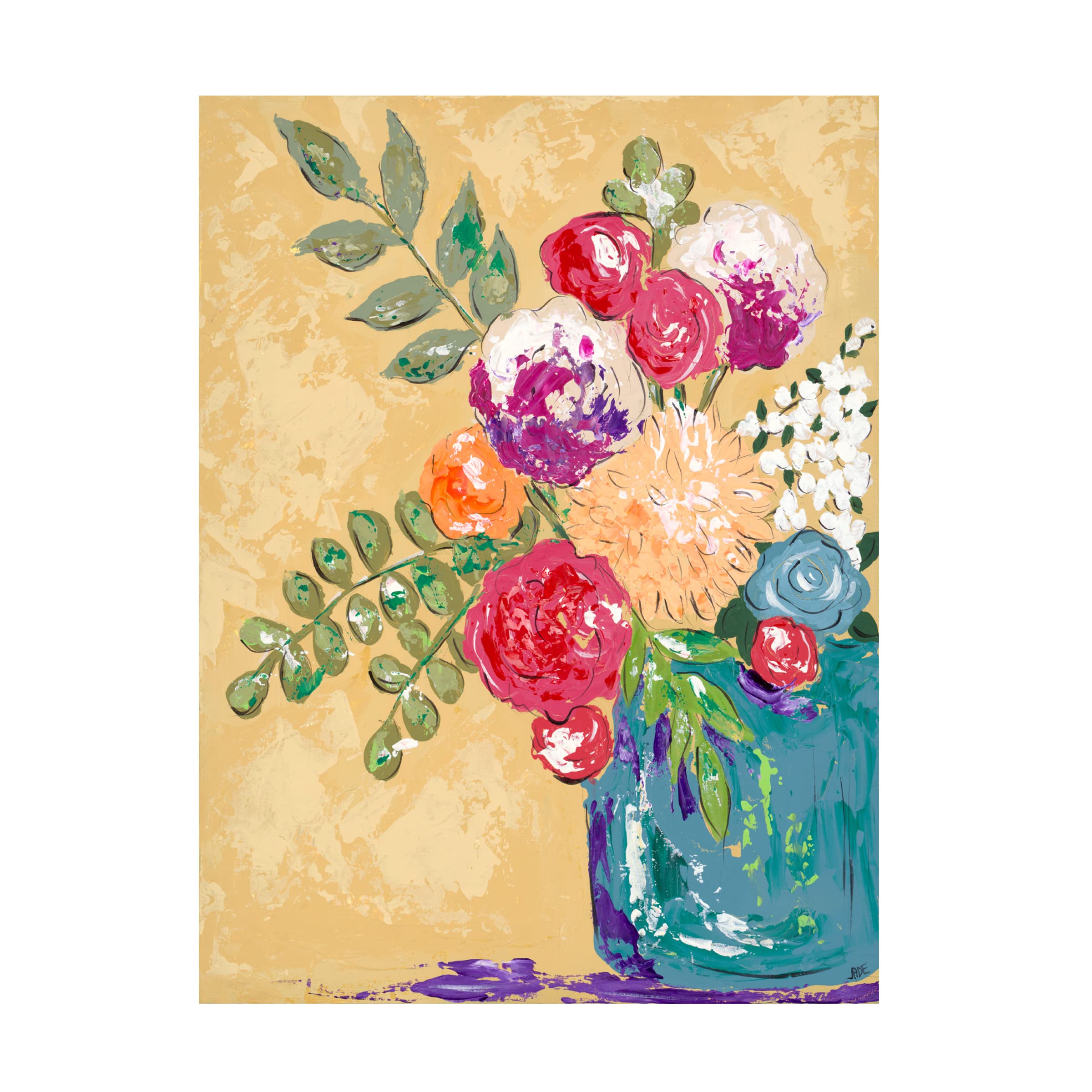 Trademark Fine Art 'Look on the Bright Side I' Canvas Wall Art Print by Jade Reynolds - Perfect for Living Room, Bedroom & Office Decor