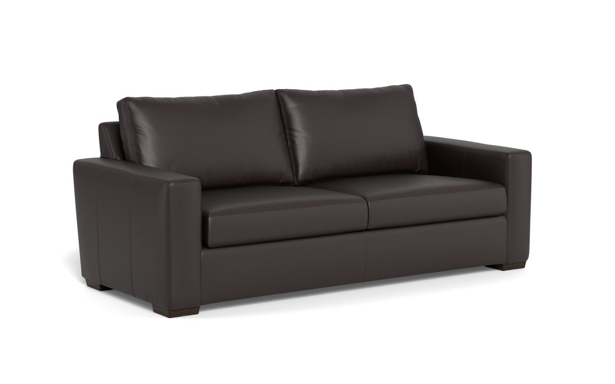 Mas Mesa 88 Deep Leather Sofa - Genuine Leather Sectional Couch for Living Room, Modern Comfortable Recliner Sofa Set with Soft Cushions - Perfect for Family Gatherings, Movie Nights & Lounge Relaxation