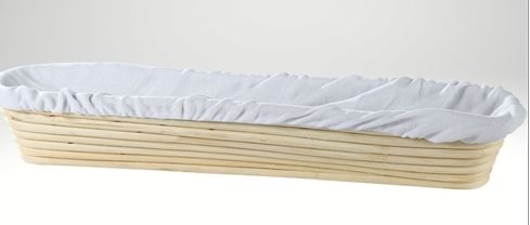 Organic Rattan Baguette Banneton Liner - Perfect for Artisan Sourdough Bread Baking, Home Kitchen & Bakery Use