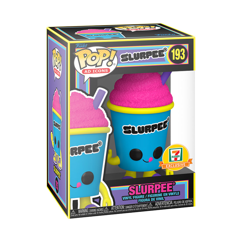 Funko Pop! Ad Icons 7-Eleven Strawberry Slurpee Vinyl Figure - Blacklight Pink Glow Collectible [193] - Perfect for Pop Culture Displays, Themed Parties & Blacklight Collections
