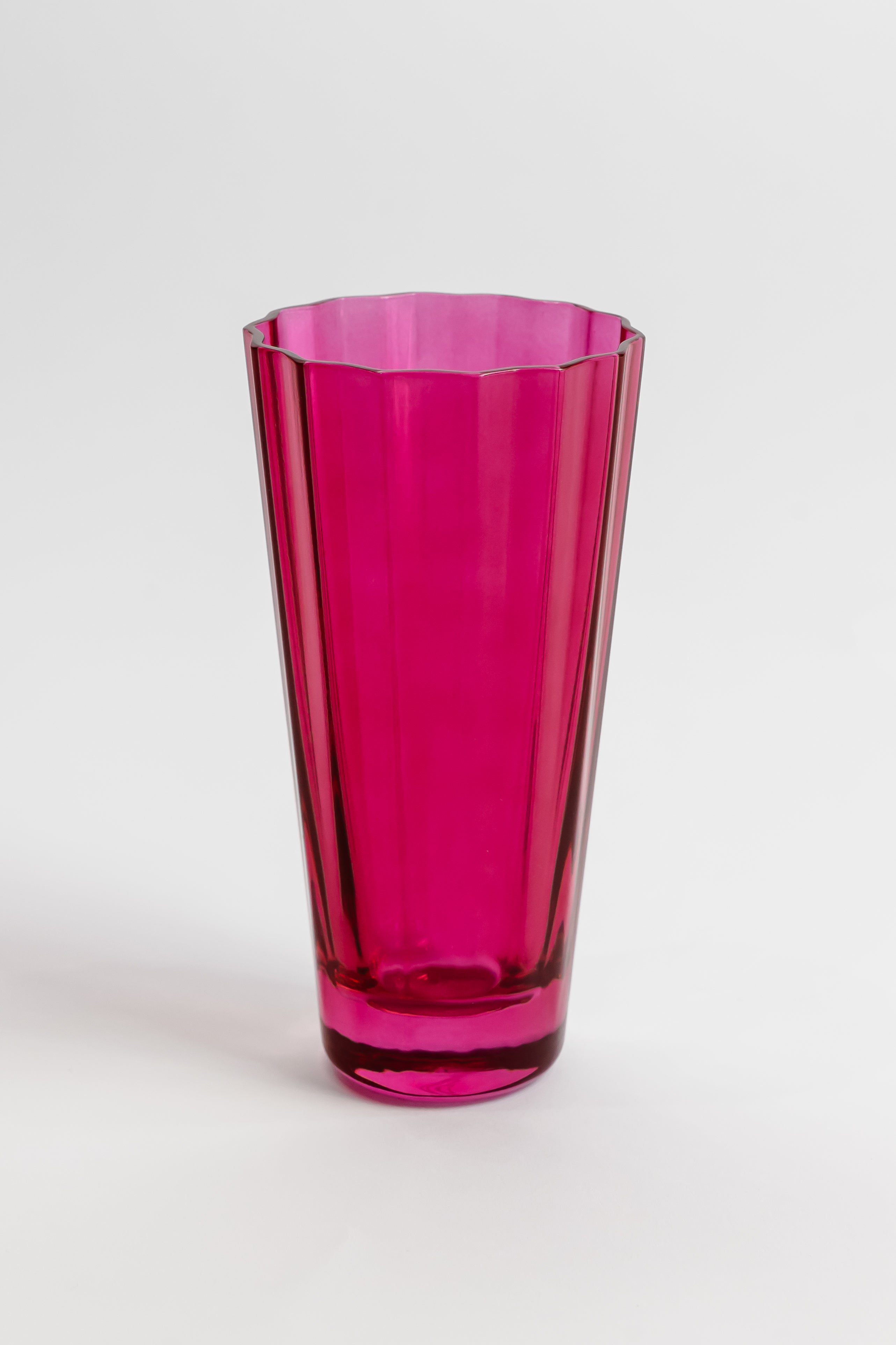 Estelle Colored Sunday Highball Glasses Set of 2 - Fuchsia Pink Cocktail Glasses for Whiskey, Iced Tea & Party Drinks