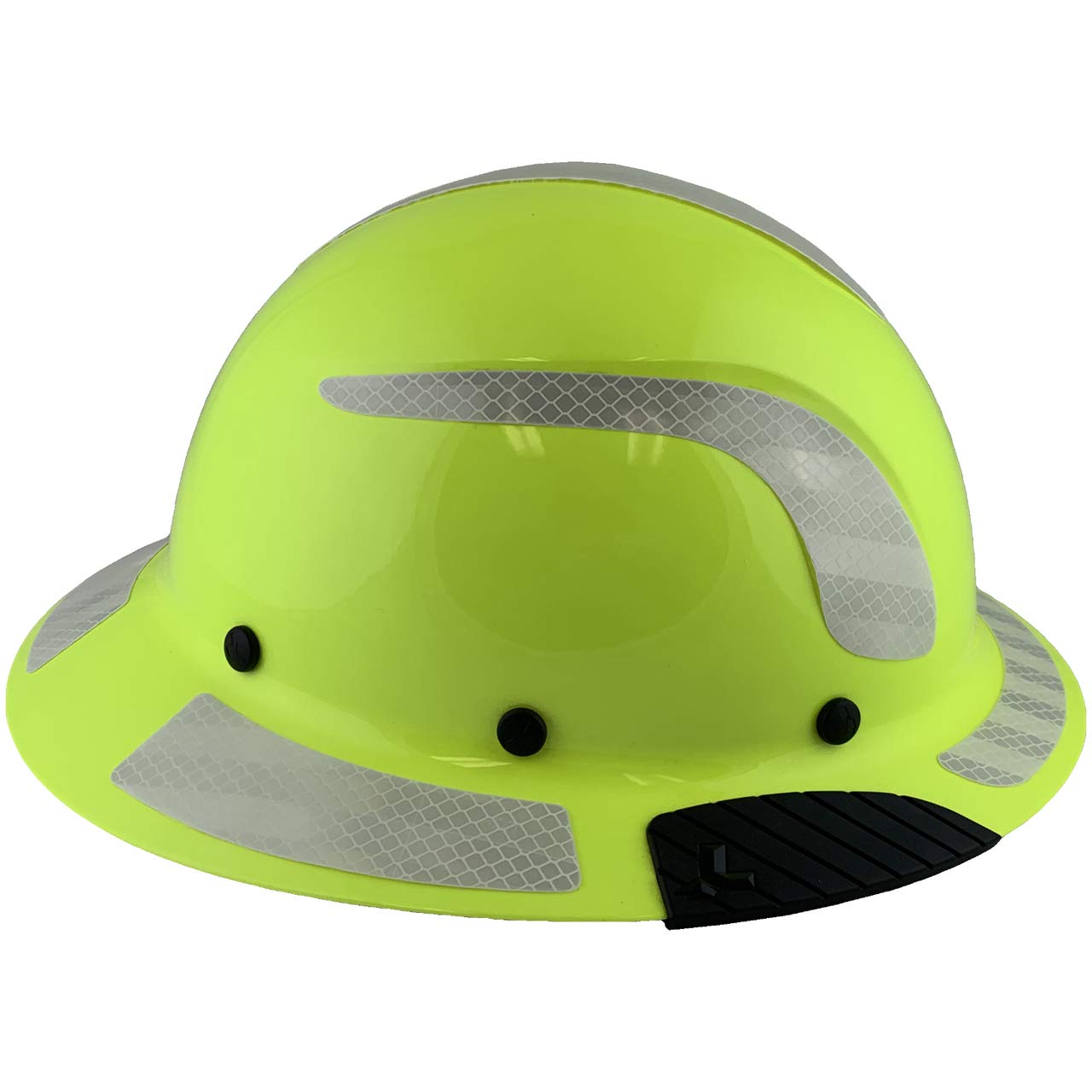 Fiberglass Composite Full Brim Safety Helmet - ANSI Certified Hi-Viz Lime Hard Hat with Reflective Decals & Tote Bag - Ideal for Construction, Industrial Work & Outdoor Safety