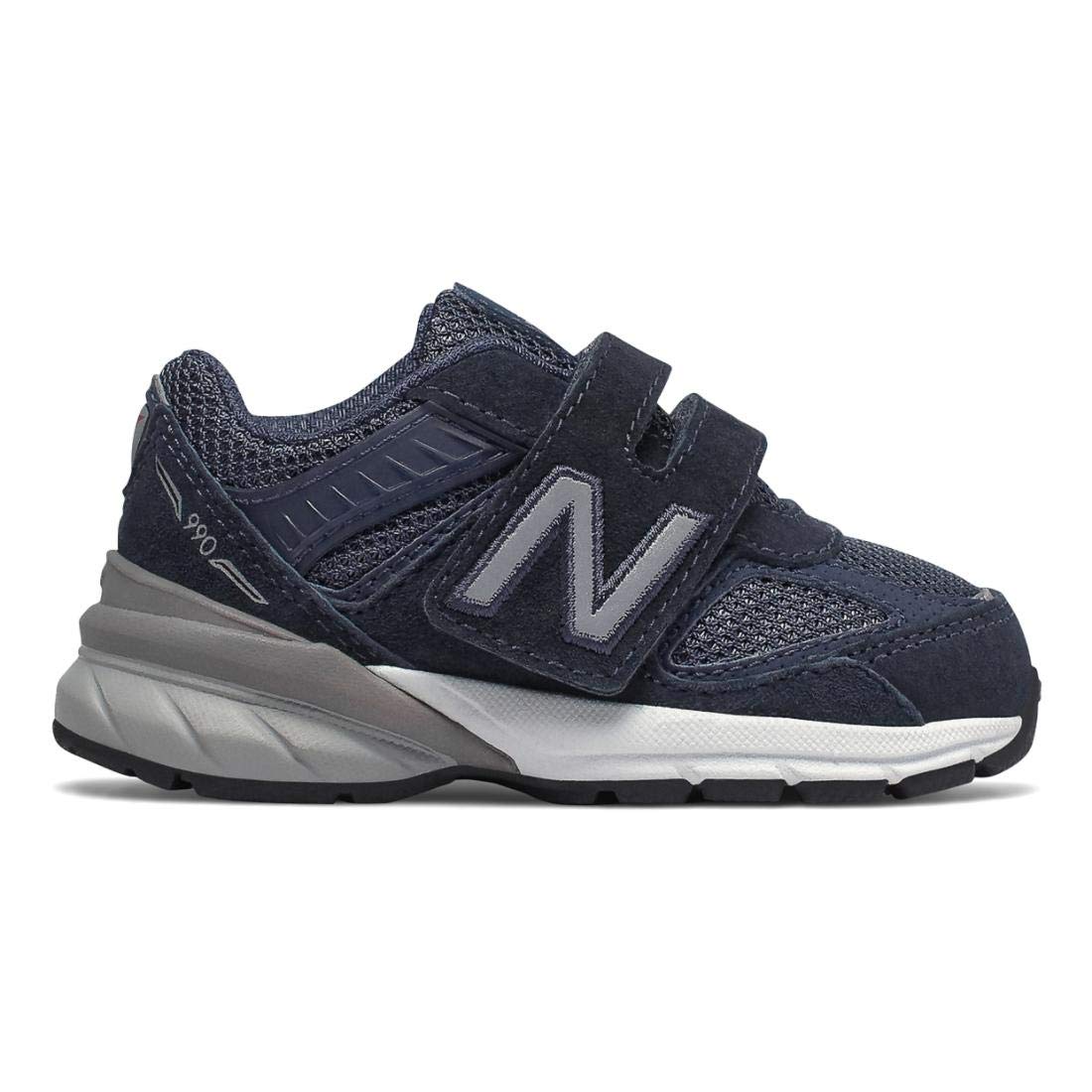 New Balance 990 V5 Hook and Loop Sneakers for Baby Girls - Lightweight Comfortable Walking Shoes for Toddlers - Perfect for Playtime, School & Everyday Wear