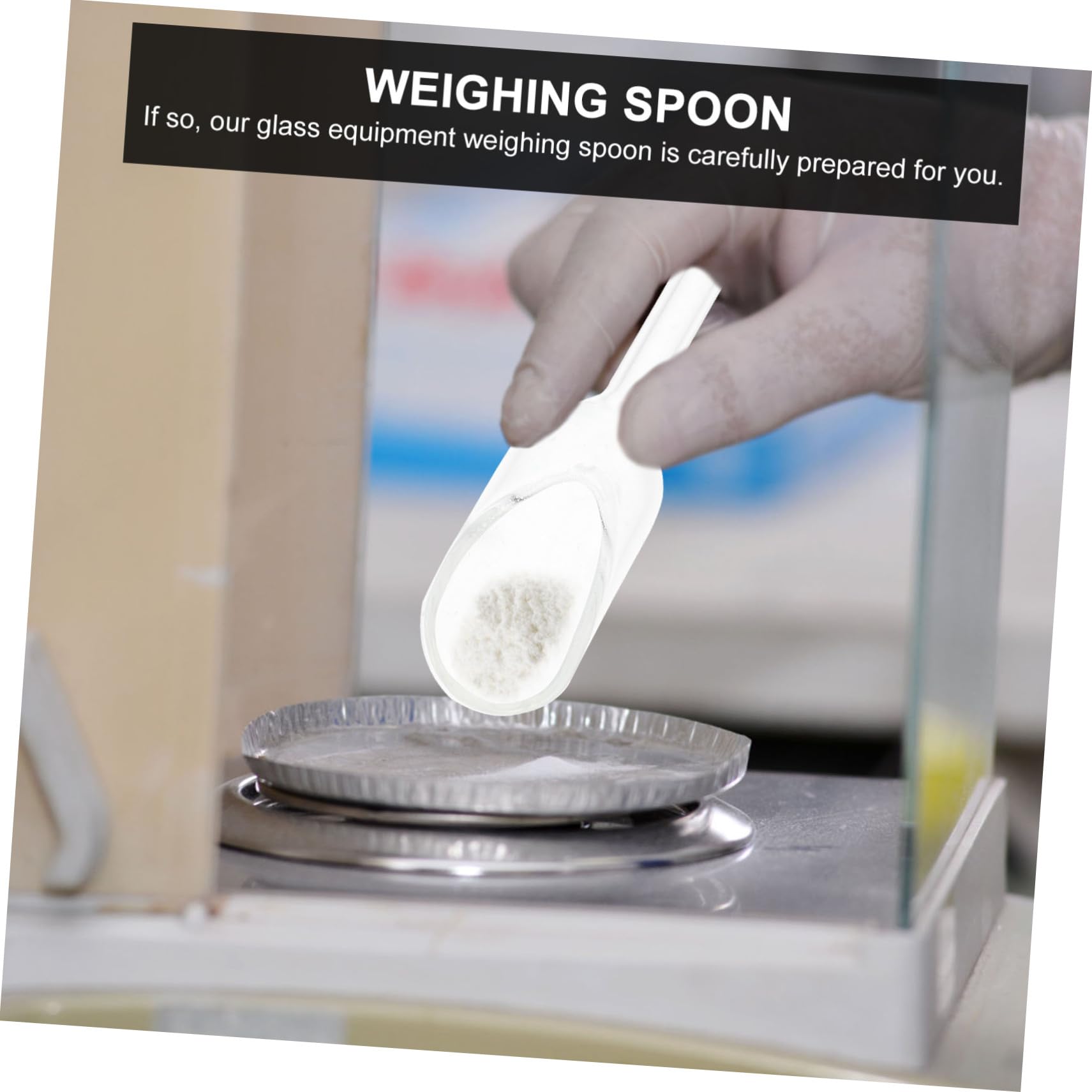 Precision Glass Weighing Funnel 20x60mm - Compact Lab Weighing Spoon for Accurate Measurements | Essential Chemistry & Science Laboratory Equipment for Experiments & Research